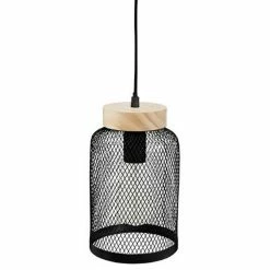 Meilleure affaire ⭐ Atmosphera Lampe Suspension en Métal "Zely" 24cm Noir 🔥