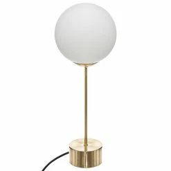 Acheter 🧨 Atmosphera Lampe à poser Boule blanche et Base dorée H 43 cm ⌛ -Atmosphera Soldes 3560238659755 4