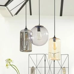 Promo đ Atmosphera Lampe Suspension en Verre FumĂ© "Boule" 25cm Gris đ„° 8 Promo đ Atmosphera Lampe Suspension en Verre FumĂ© "Boule" 25cm Gris đ„° -Atmosphera Soldes 3560238665756 3