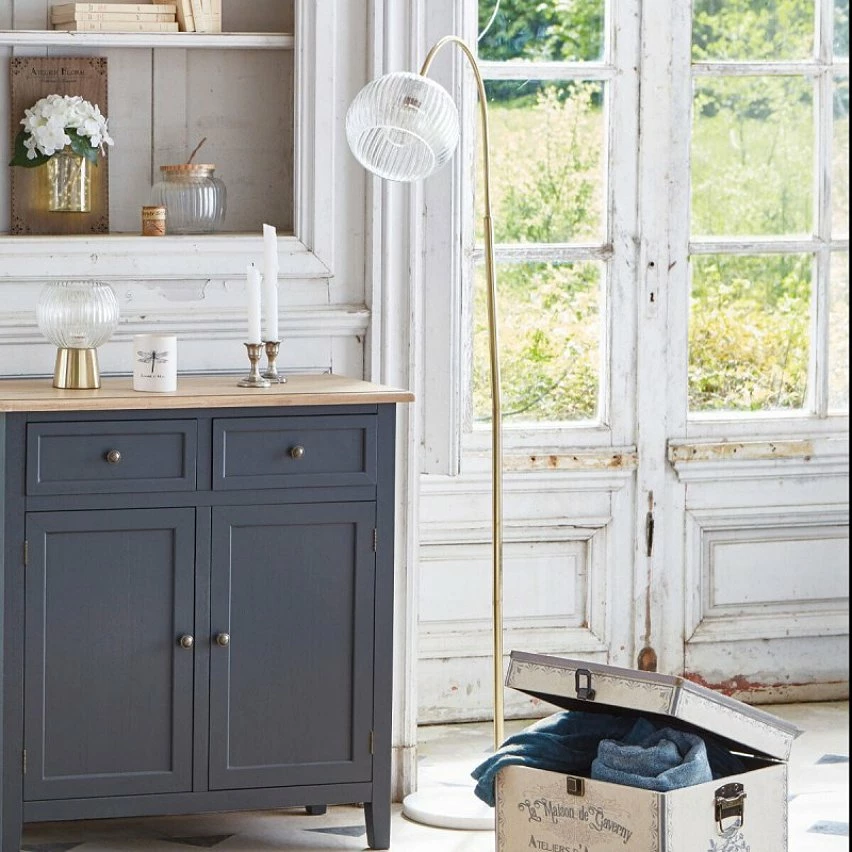 Budget 🔔 Atmosphera Lampadaire en Verre Pied en métal Base en Marbre H 150 cm ❤️ 6 Budget 🔔 Atmosphera Lampadaire en Verre Pied en métal Base en Marbre H 150 cm ❤️ – Image 4