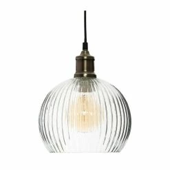 Meilleure vente 🛒 Atmosphera Luminaire Suspension en Verre texturé D 20 cm ✔️