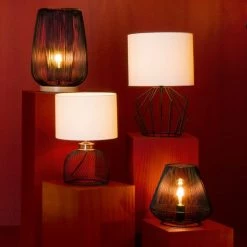 Grosses soldes ⌛ Atmosphera Lampe à Poser Design en Métal "Noda" 40cm Noir 😍 -Atmosphera Soldes 3560238704370 3