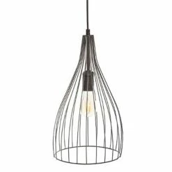 De gros 🥰 Atmosphera Lampe Suspension en Métal "Jolit" 37cm Noir ⭐
