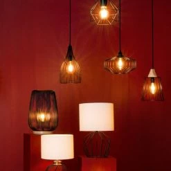 De gros 🥰 Atmosphera Lampe Suspension en Métal "Jolit" 37cm Noir ⭐ -Atmosphera Soldes 3560238704400 3