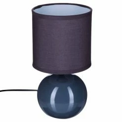 Tout neuf 🔔 Atmosphera Lampe en Céramique Pied Boule striée Vert Kaki H 24.5 cm 😍 -Atmosphera Soldes 3560239393221 1