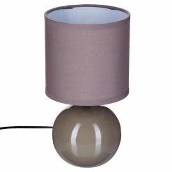 Tout neuf 🔔 Atmosphera Lampe en Céramique Pied Boule striée Vert Kaki H 24.5 cm 😍