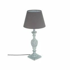 Grosses soldes 👏 Lampe à poser en bois sculpté et patiné - Atmosphera 😍 -Atmosphera Soldes 3560239419976 1