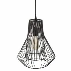 Meilleure affaire 🧨 Atmosphera Lampe Suspension Métal "Fils" 35cm Noir 😀