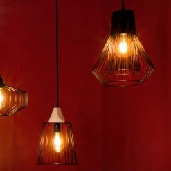 Meilleure affaire 🧨 Atmosphera Lampe Suspension Métal "Fils" 35cm Noir 😀 -Atmosphera Soldes 3560239689751 4