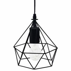 Budget 🔥 Atmosphera Lampe Suspension Métal "Fils" 22cm Noir ⭐