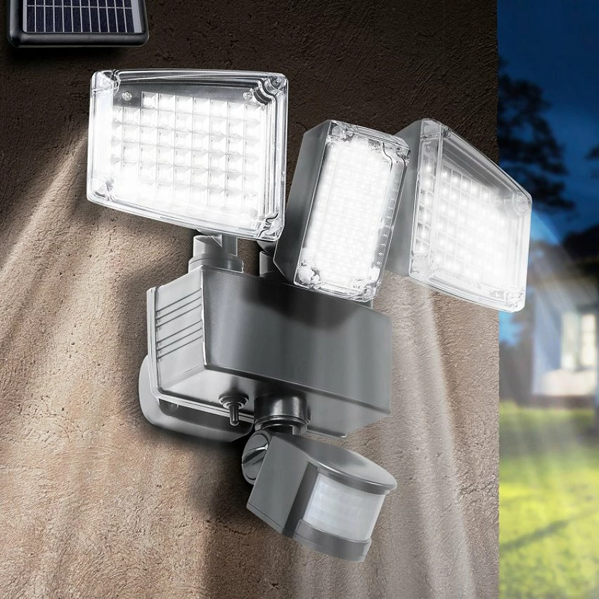 Budget đ IDMARKET Projecteur solaire 3 tĂȘtes 178 LED dĂ©tecteur de mouvement đ 4 Budget đ IDMARKET Projecteur solaire 3 tĂȘtes 178 LED dĂ©tecteur de mouvement đ â Image 2