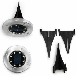 Budget 🌟 IDMARKET Lot de 10 disques solaires à LED spots de jardin à planter 🎉 -Atmosphera Soldes 3662897034802 7