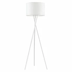 Promo 🧨 Altobuy VARSK - Lampadaire Gris 160cm Piètement Trépied Métal Chromé 🌟 -Atmosphera Soldes 3663738033114 1