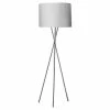 Promo 🧨 Altobuy VARSK - Lampadaire Gris 160cm Piètement Trépied Métal Chromé 🌟
