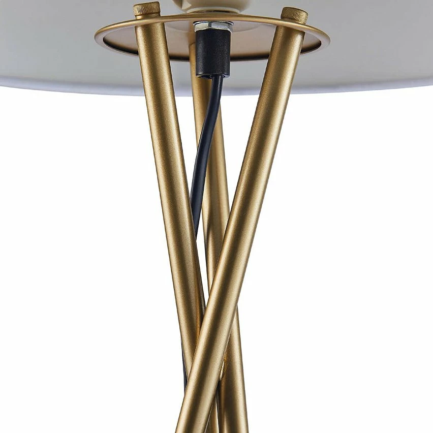 Offres 🌟 Altobuy VARSK - Lampadaire Blanc 140cm Piètement Trépied Métal Doré 🎁 6 Offres 🌟 Altobuy VARSK - Lampadaire Blanc 140cm Piètement Trépied Métal Doré 🎁 – Image 4