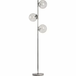 Vente flash 🌟 Altobuy ESPHERA - Lampadaire Argenté 3 Boules Verre Diam. 19 cm 👍