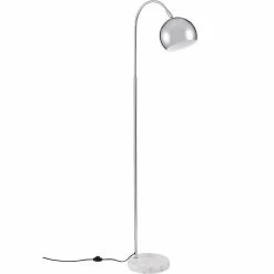 Coupon 🌟 Altobuy OPERA - Lampadaire en Métal Argenté Base Marbre Blanc ✔️