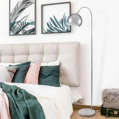 Coupon 🌟 Altobuy OPERA - Lampadaire en Métal Argenté Base Marbre Blanc ✔️ -Atmosphera Soldes 3663738037518 4