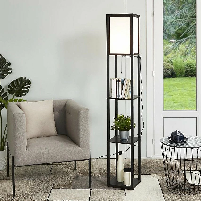 Le moins cher 💯 Altobuy AMELIE - Lampadaire avec 3 Etagères en Métal Noir ✨ 6 Le moins cher 💯 Altobuy AMELIE - Lampadaire avec 3 Etagères en Métal Noir ✨ – Image 4