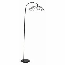 Bon marché 🔔 Altobuy STERN - Lampadaire en Métal Noir Abat-Jour filaire 👍 -Atmosphera Soldes 3663738037693 3