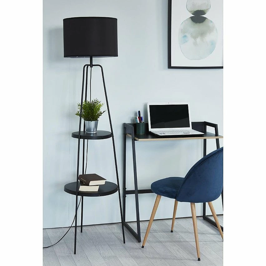 Coupon 😉 Altobuy CIRCLE - Lampadaire en Métal Noir 2 Etagères Abat-Jour en Tissu Noir ❤️ 8 Coupon 😉 Altobuy CIRCLE - Lampadaire en Métal Noir 2 Etagères Abat-Jour en Tissu Noir ❤️ – Image 6