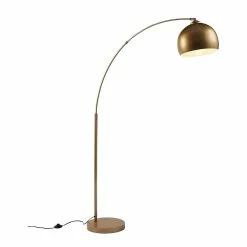 Meilleure vente ⌛ Altobuy ARCHIE - Lampadaire Arc en Métal Doré Abat-Jour Acrylique Or 💯 -Atmosphera Soldes 3663738037846 3