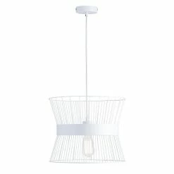 Promo ❤️ Altobuy KASITA - Suspension en Métal Filaire Blanc 🔔 -Atmosphera Soldes 3663738038171 3