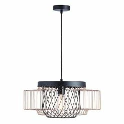 Vente flash ✔️ Altobuy GABBI - Suspension Cage en Métal Noir et Or ❤️ -Atmosphera Soldes 3663738038249 1