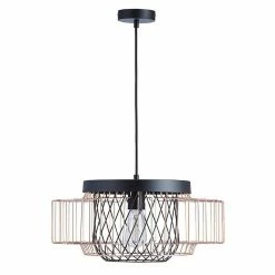 Vente flash ✔️ Altobuy GABBI - Suspension Cage en Métal Noir et Or ❤️ -Atmosphera Soldes 3663738038249 3