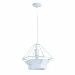 Sortie 🎁 Altobuy LYKTA - Suspension en Métal Blanc Géométrique ✔️ -Atmosphera Soldes 3663738038263 3