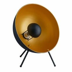 Acheter 👍 Altobuy SPOUTNIK - Lampe à Poser en Métal Noir et Doré 🔥