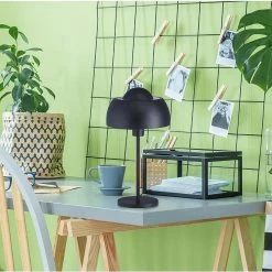 Bon marché 🥰 Altobuy SYMBOL - Lampe à Poser Pied et Abat-jour en Métal Noir 🥰 -Atmosphera Soldes 3663738038454 2