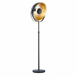 Nouveau 😉 Altobuy ECCHO - Lampadaire en Métal Noir et Doré 🥰