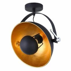 Meilleure vente 💯 Altobuy SPENCER - Plafonnier en Métal Noir et Doré 🔥 -Atmosphera Soldes 3663738038522 3