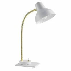 Tout neuf đ„° Altobuy LĂON - Lampe Ă Poser en MĂ©tal Noir et Bras Souple DorĂ© âïž