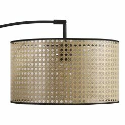 De gros ✨ Altobuy ISAAC - Lampadaire en Métal Noir Abat-jour en PVC Aspect Cannage 💯 -Atmosphera Soldes 3663738038652 4