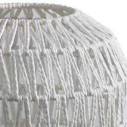 Meilleur prix ✔️ Altobuy KINDILL - Lampadaire en Métal Noir Abat-jour Aspect Rotin Blanc 😍 -Atmosphera Soldes 3663738038669 5