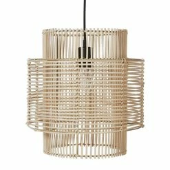 Sortie 👏 Altobuy CALAMUS - Suspension Abat-jour en Rotin Naturel 😀 -Atmosphera Soldes 3663738038706 3