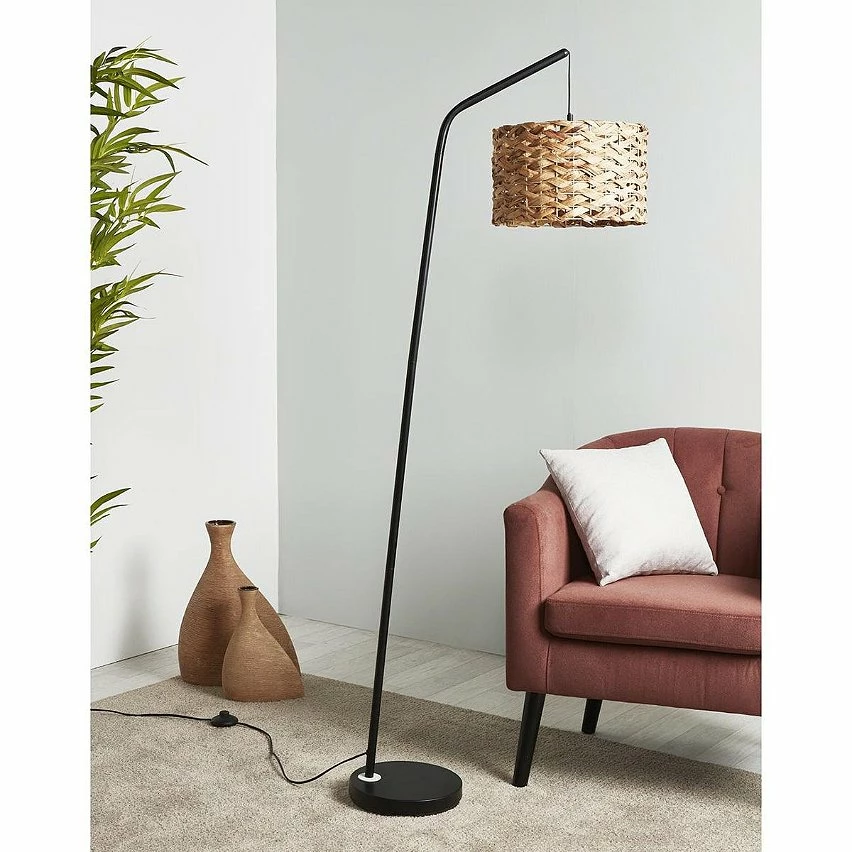 Bon marché 😍 Altobuy NARCISSE - Lampadaire Pied en Métal Noir Abat-jour en Rotin Naturel ❤️ 4 Bon marché 😍 Altobuy NARCISSE - Lampadaire Pied en Métal Noir Abat-jour en Rotin Naturel ❤️ – Image 2
