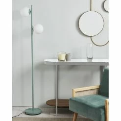 Le moins cher 😀 Altobuy BARTH - Lampadaire en Métal Noir Double Abat-jour en Verre 💯 -Atmosphera Soldes 3663738038720 2