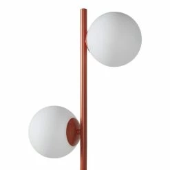 Le moins cher 😀 Altobuy BARTH - Lampadaire en Métal Noir Double Abat-jour en Verre 💯 -Atmosphera Soldes 3663738038744 3