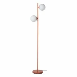 Le moins cher 😀 Altobuy BARTH - Lampadaire en Métal Noir Double Abat-jour en Verre 💯 -Atmosphera Soldes 3663738038744 4