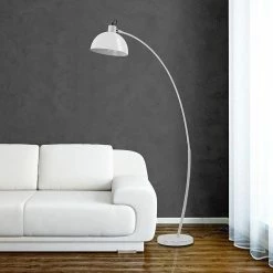 Remise ⭐ Altobuy TANGUY - Lampadaire Arc en Métal et Abat-jour Blanc ⭐ -Atmosphera Soldes 3663738038874 2