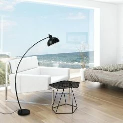 Remise ⭐ Altobuy TANGUY - Lampadaire Arc en Métal et Abat-jour Blanc ⭐ -Atmosphera Soldes 3663738038881 4