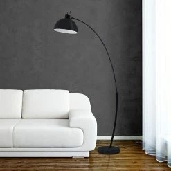 Remise ⭐ Altobuy TANGUY - Lampadaire Arc en Métal et Abat-jour Blanc ⭐ -Atmosphera Soldes 3663738038881 6