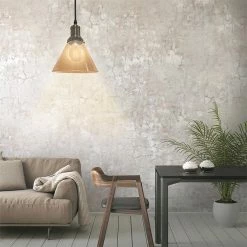 Budget 👏 Paris prix Lampe Suspension en Verre "Entonnoir" 18cm Ambre 💯 -Atmosphera Soldes 3664944048299 3