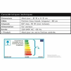 Budget 👏 Paris prix Lampe Suspension en Verre "Entonnoir" 18cm Ambre 💯 -Atmosphera Soldes 3664944048299 4