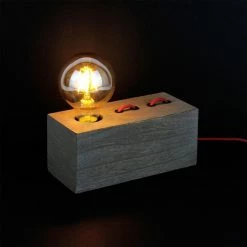 Le moins cher 🛒 Paris prix Lampe à Poser Design en Bois "Coffi II" 20cm Naturel 😍 -Atmosphera Soldes 3664944048442 4