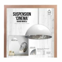 Acheter 😀 Paris prix Lampe Suspension en Métal "Cinéma" 50cm Blanc 🧨 7 Acheter 😀 Paris prix Lampe Suspension en Métal "Cinéma" 50cm Blanc 🧨 -Atmosphera Soldes 3664944048503 3