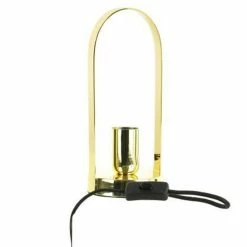 Vente flash 🔔 The Home Deco Factory Lampe à Poser Design Métal "Anse" 28cm Or ✨